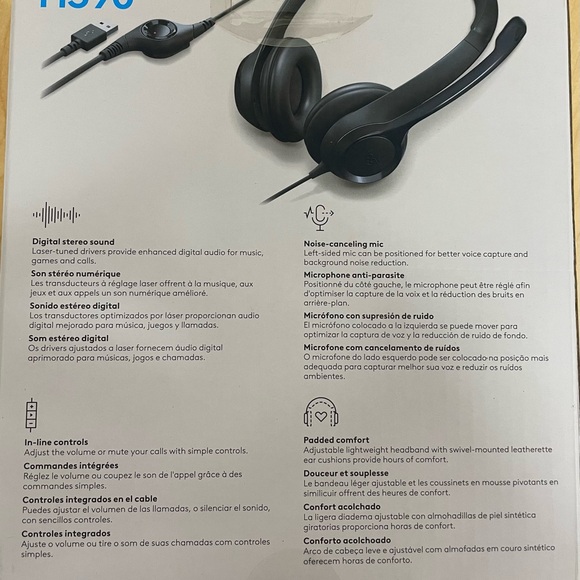 NIB Logitech H390 wired headset - Picture 3 of 6